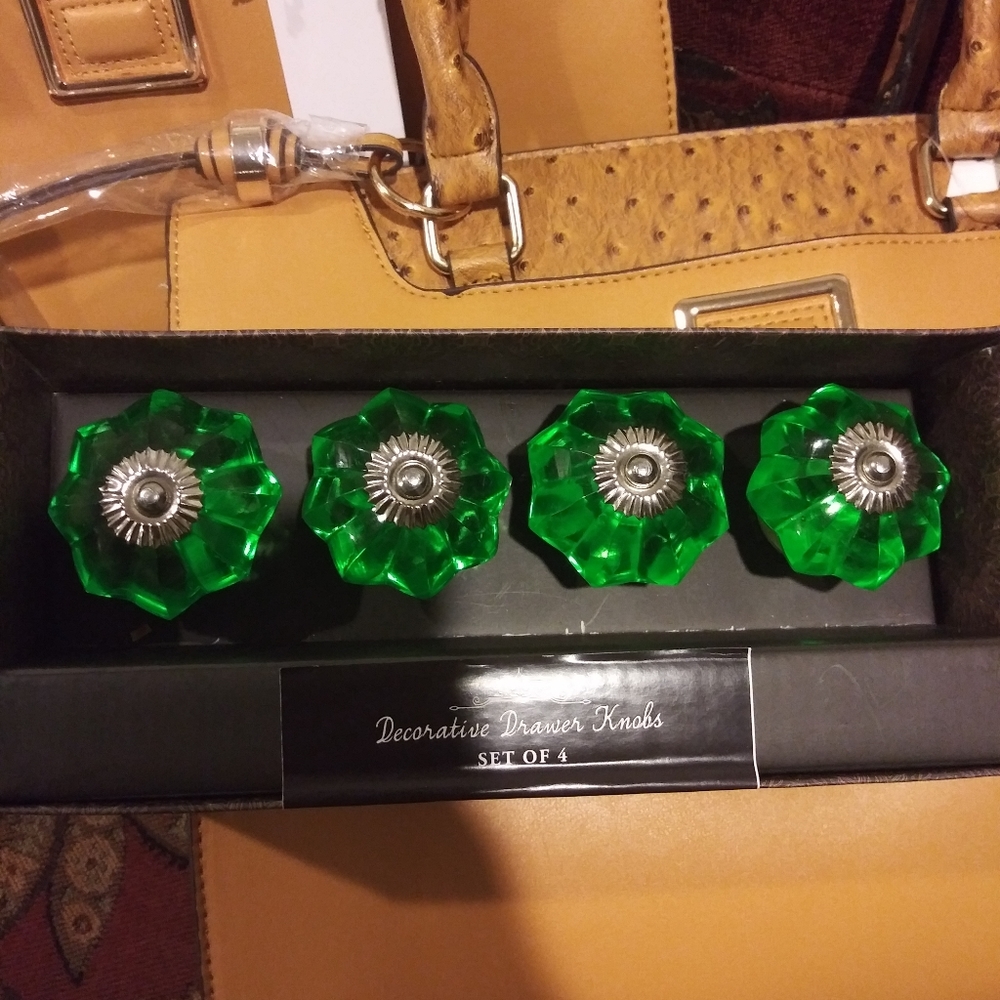 Emerald decorative drawer door knob 4sets